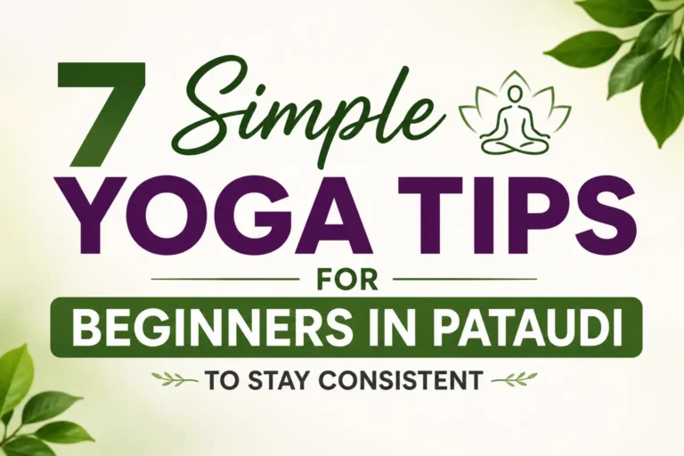 Yoga tips for beginners in Pataudi practicing simple yoga poses